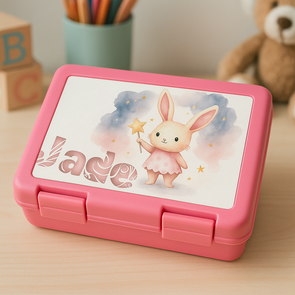 Boite à doudou - sucette personnalisée (couleur rose)