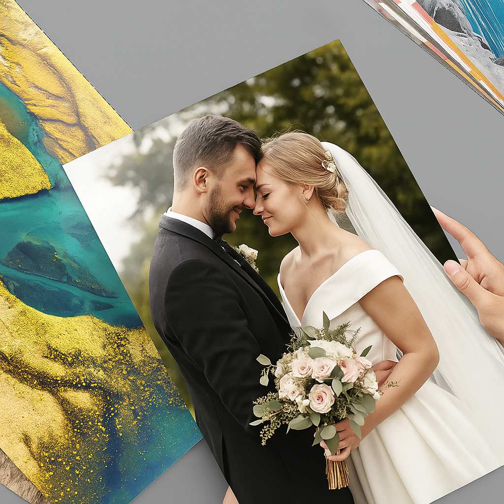 Votre photo sur panneau aluminium brillant - Format "A3"