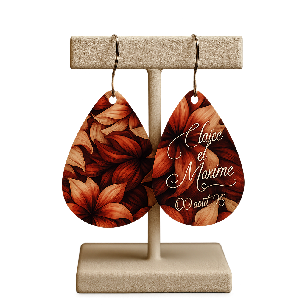 Boucles d'oreilles personnalisées