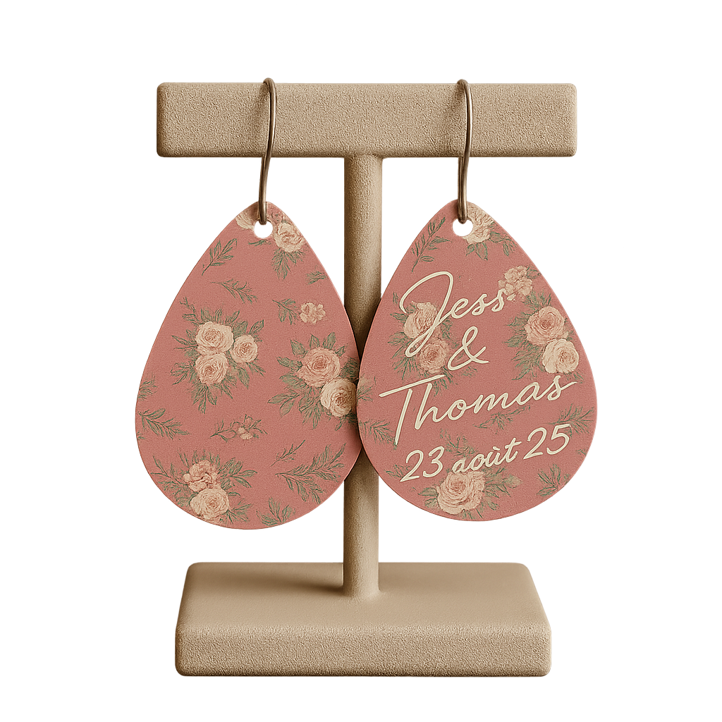 Boucles d'oreilles personnalisées