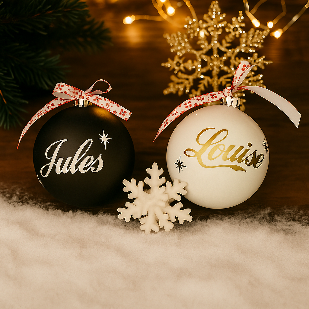Boule de Noël personnalisée