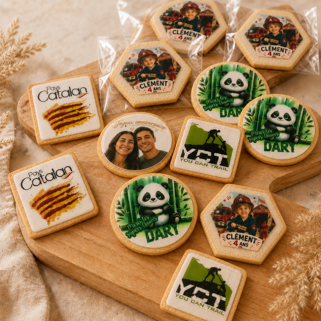 Biscuits sablés personnalisés avec photo, logo ou illustration, fabriqués artisanalement à Ille-sur-Têt